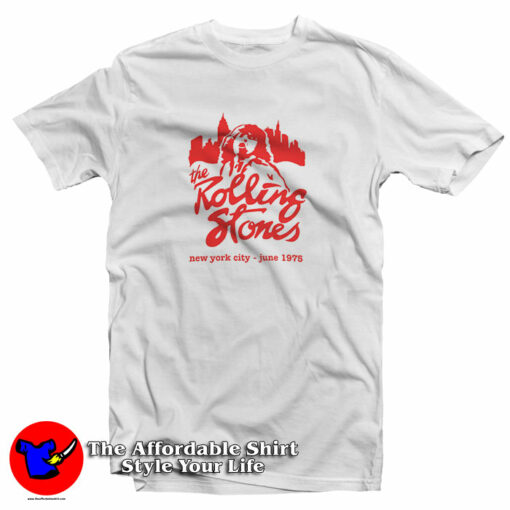 Rolling Stones Mick New York City June 1975 NYC T-Shirt