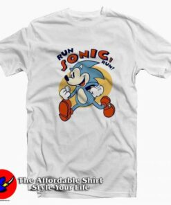 Run Sonic The Hedgehog Cartoon T-shirt On Sale Run Sonic The Hedgehog Cartoon T-shirt On Sale