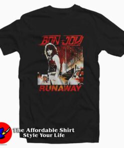 Runaway & Album Art Bon Jovi Graphic T-Shirt On Sale Runaway & Album Art Bon Jovi Graphic T-Shirt On Sale