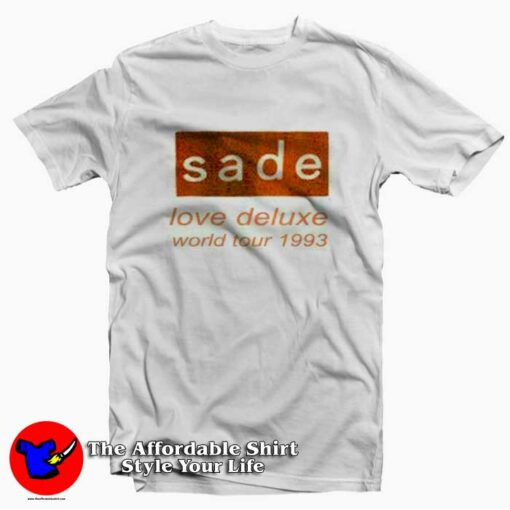 Sade Love Deluxe World Tour Rock Vintage Band T-shirt On Sale