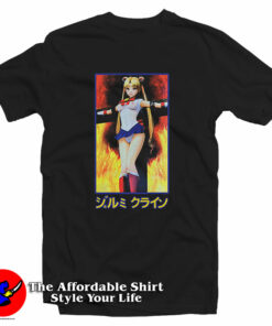 Sailor Moon On Burning Cross T-Shirt Sailor Moon On Burning Cross T-Shirt