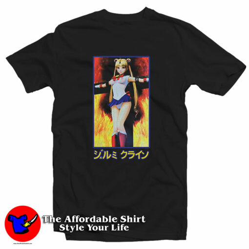 Sailor Moon On Burning Cross T-Shirt