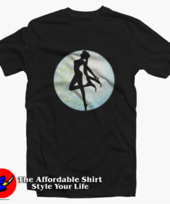 Sailormoon On The Moon Silhouette Unisex T-Shirt On Sale Sailormoon On The Moon Silhouette Unisex T-Shirt On Sale