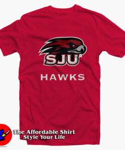 Saint Josephs Hawks Basketball Logo Unisex T Shirt On Sale 1