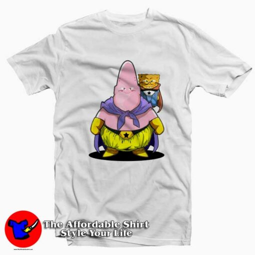 Saiyan SpongeBob Majin Buu Funny T-shirt On Sale