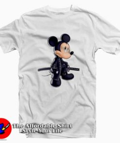 Samurai Mickey Mouse Cartoon Character T-shirt On Sale Samurai Mickey Mouse Cartoon Character T-shirt On Sale