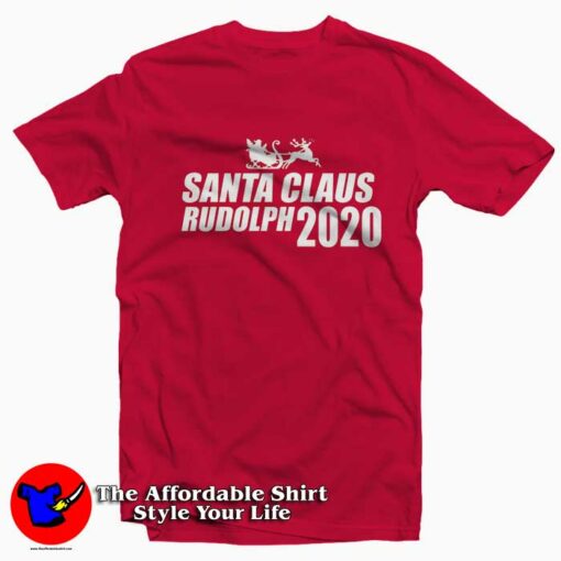 Santa Rudolph the Red Nosed Reindeer T-shirt On Sale