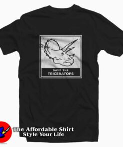 Save The Triceratops Graphic Unisex T-shirt On Sale Save The Triceratops Graphic Unisex T-shirt On Sale