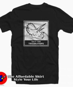 Save The Triceratops Graphic Unisex T-shirt On Sale Save The Triceratops Graphic Unisex T-shirt On Sale