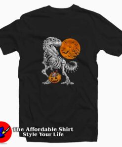 Scary Skeleton Dinosau Halloween Unisex T-shirt On Sale Scary Skeleton Dinosau Halloween Unisex T-shirt On Sale