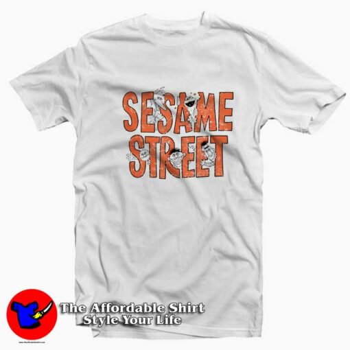 Sesame Street Characters In Letters Unisex T-shirt On Sale