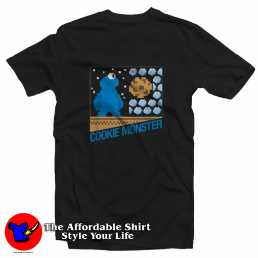 Sesame Street Cookie Monster 8-Bit Unisex T-Shirt On Sale