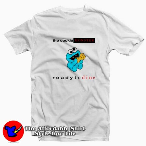 Sesame The Cookie Monster Ready to Dine Album T-shirt On Sale