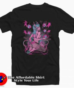Shi-Chan Devil Girl Pinku Kult Graphic T-Shirt On Sale Shi-Chan Devil Girl Pinku Kult Graphic T-Shirt On Sale