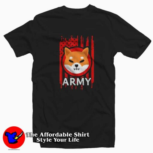 Shiba Inu Token SHIB Army Cryptocurrency T-shirt On Sale