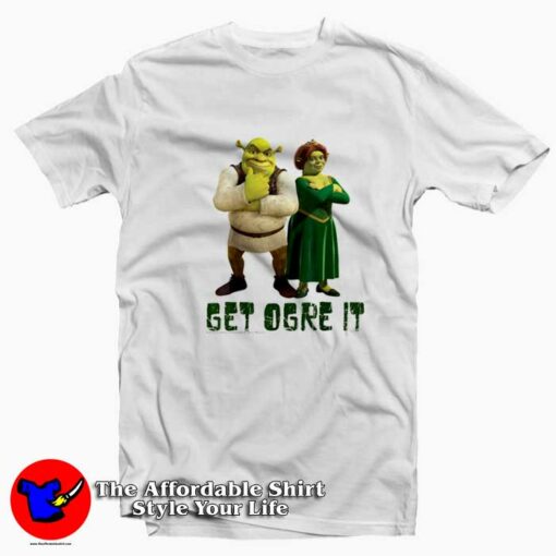 Shrek Get Ogre It Text Poster Unisex T-shirt On Sale