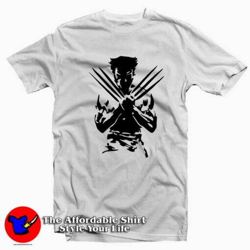 Silhouette Logan Wolverine Xmen Marvel T-shirt On Sale