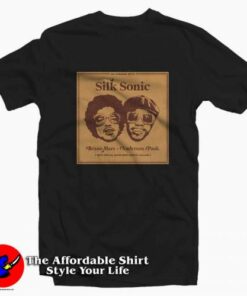 Silk Sonic Bruno Mars and Anderson Paak Unisex T-shirt On Sale Silk Sonic Bruno Mars and Anderson Paak Unisex T-shirt On Sale