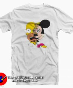 Simpsons and Mickey Mouse Funny T Shirt Cheap Simpsons and Mickey Mouse Funny T Shirt Cheap