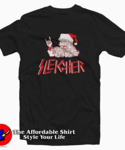 Sleigher Santa Heavy Metal Christmas T-shirt On Sale Sleigher Santa Heavy Metal Christmas T-shirt On Sale