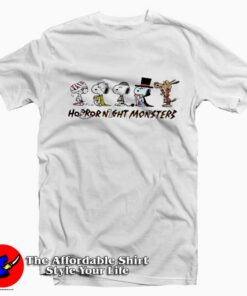 Snoopy Gank Horror Night Monsters Halloween T-shirt On Sale Snoopy Gank Horror Night Monsters Halloween T-shirt On Sale