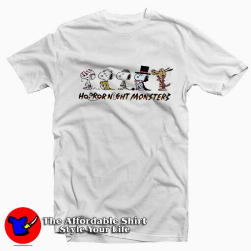 Snoopy Gank Horror Night Monsters Halloween T-shirt On Sale