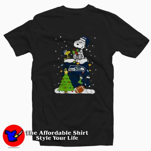 Snoopy Merry Christmas NFL Seahawks T-shirt On Sale