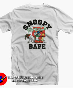 Snoopy Peanuts Bape Bathing Ape Busy Work T-shirt On Sale Snoopy Peanuts Bape Bathing Ape Busy Work T-shirt On Sale