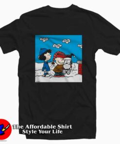 Snoopy Peanuts Santa Christmas Cartoon T-shirt On Sale Snoopy Peanuts Santa Christmas Cartoon T-shirt On Sale