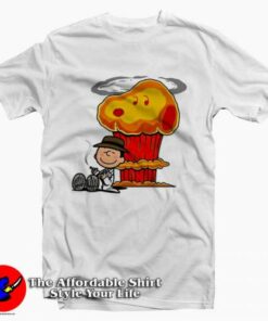 Snoopy and Charlie Brown Oppenheimer Graphic T-Shirt On Sale Snoopy and Charlie Brown Oppenheimer Graphic T-Shirt On Sale
