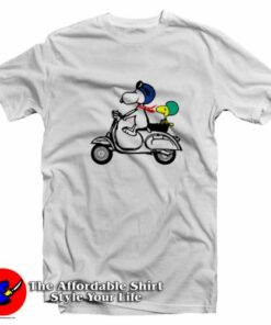 Snoopy and Woodstock on a Vespa T-Shirt On Sale Snoopy and Woodstock on a Vespa T-Shirt On Sale