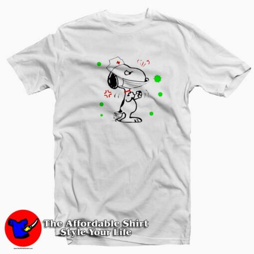 Snoopy nurse fight Coronavirus Funny T-Shirt Cheap