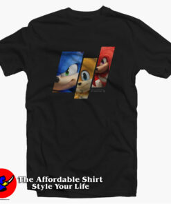 Sonic The Hedgehog 2 Character Panels T-Shirt On Sale Sonic The Hedgehog 2 Character Panels T-Shirt On Sale