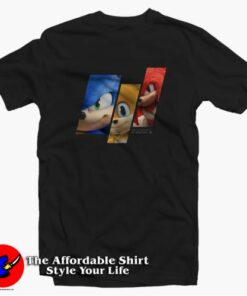 Sonic The Hedgehog 2 Character Panels T-Shirt On Sale Sonic The Hedgehog 2 Character Panels T-Shirt On Sale