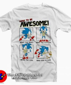 Sonic the Hedgehog How To Be Awesome Tee Shirt Sonic the Hedgehog How To Be Awesome Tee Shirt