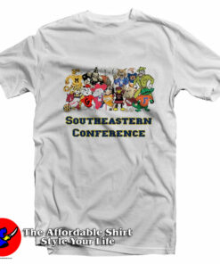 Southeastern Conference Funny Cartoon T-Shirt On Sale Southeastern Conference Funny Cartoon T-Shirt On Sale