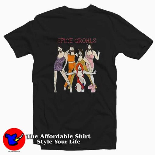 Spice Girl Funny Parody Spice Grohls T-Shirt On Sale