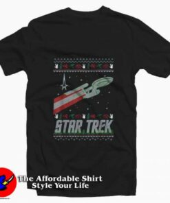 Star Trek Series Holiday Enterprise Graphic T-Shirt On Sale Star Trek Series Holiday Enterprise Graphic T-Shirt On Sale