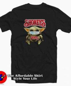 Star Wars Baby Yoda Hug Shoneys Covid19 T-Shirt Cheap Star Wars Baby Yoda Hug Shoneys Covid19 T-Shirt Cheap