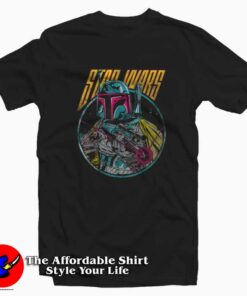 Star Wars Boba Fett Neon Blaster Vintage T-shirt On Sale Star Wars Boba Fett Neon Blaster Vintage T-shirt On Sale