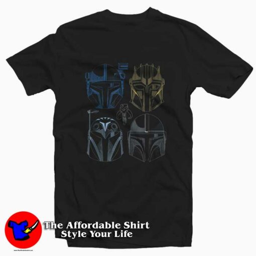 Star Wars Mandalorian Bounty Hunter Outline T-Shirt  Theaffordableshirt