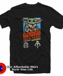 Star Wars Mandalorian Grogu Yoda 8 Bit Unisex T-Shirt On Sale Star Wars Mandalorian Grogu Yoda 8 Bit Unisex T-Shirt On Sale