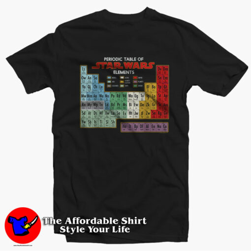 Star Wars Periodic Table of Elements Unisex T-Shirt On Sale