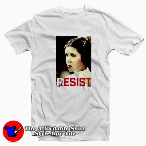 Star Wars Princess Leia RESIST Poster Graphic T-shirt On Sale