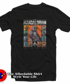 Star Wars The Mandalorian Character Grid T-Shirt On Sale Star Wars The Mandalorian Character Grid T-Shirt On Sale