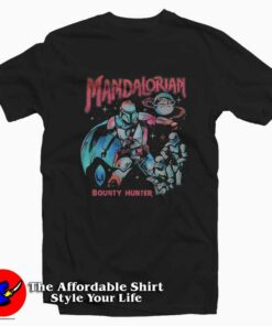 Star Wars The Mandalorian Neon Mandalorian T-Shirt On Sale Star Wars The Mandalorian Neon Mandalorian T-Shirt On Sale