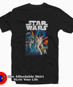 Star Wars Vintage Cast Poster Unisex T-shirt On Sale Star Wars Vintage Cast Poster Unisex T-shirt On Sale