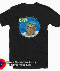 Star Wars Yoda Mandalorian Lights Christmas T-shirt On Sale Star Wars Yoda Mandalorian Lights Christmas T-shirt On Sale