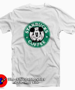 Starbucks Coffee Mickey Mouse Custom T-shirt On Sale Starbucks Coffee Mickey Mouse Custom T-shirt On Sale