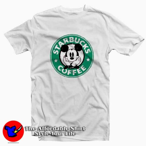 Starbucks Coffee Mickey Mouse Custom T-shirt On Sale